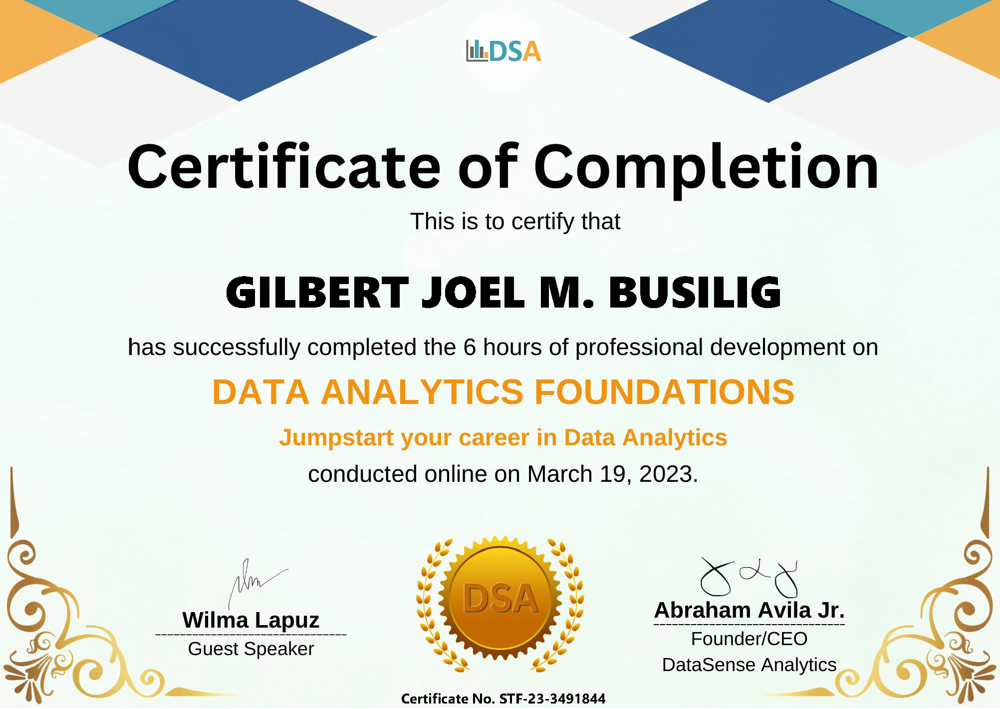 Data Analytics Foundation Certificate